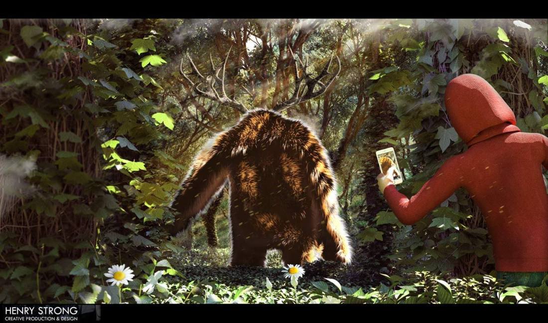 monster in forest henry strong _